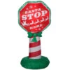 'Santa Stop Here' Inflatable Christmas Sign