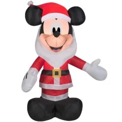 Gemmy® 3.5' Mickey Mouse With Santa Beard Inflatable Disney Holiday Decor -Courtyard Home Furnishings Store 997850 4