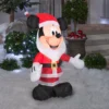 Gemmy® 3.5' Mickey Mouse With Santa Beard Inflatable Disney Holiday Decor
