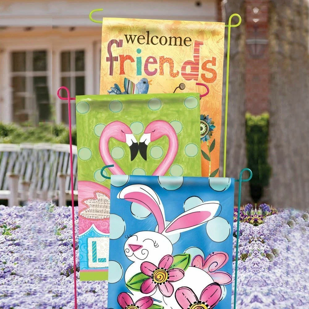 Colorful Garden Flag Stand 2 Colorful Garden Flag Stand - Image 2