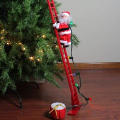 Mr. Christmas Animated And Musical Climbing Santa With LED Light Strand