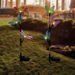 32" Plastic Triple Insect Solar Powered LED Stake