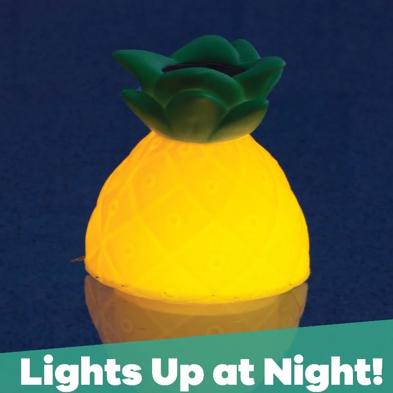 Solar Powered LED Pineapple Pool Chlorine Dispenser 12427 1 Solar Powered LED Pineapple Pool Chlorine Dispenser 12427