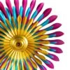 Metal Daisy Wind Spinner Stake
