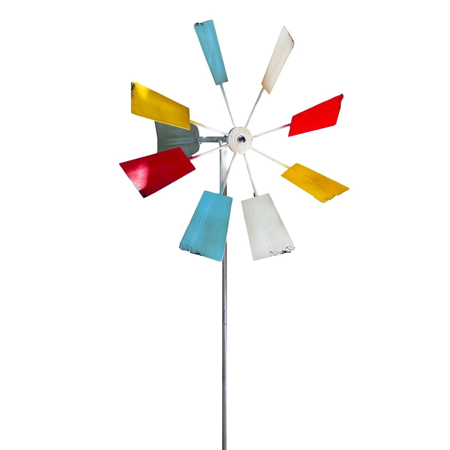 Multi-Colored Metal Windmill Spinner Stake Yard Decoration 13 Multi-Colored Metal Windmill Spinner Stake Yard Decoration - Image 13