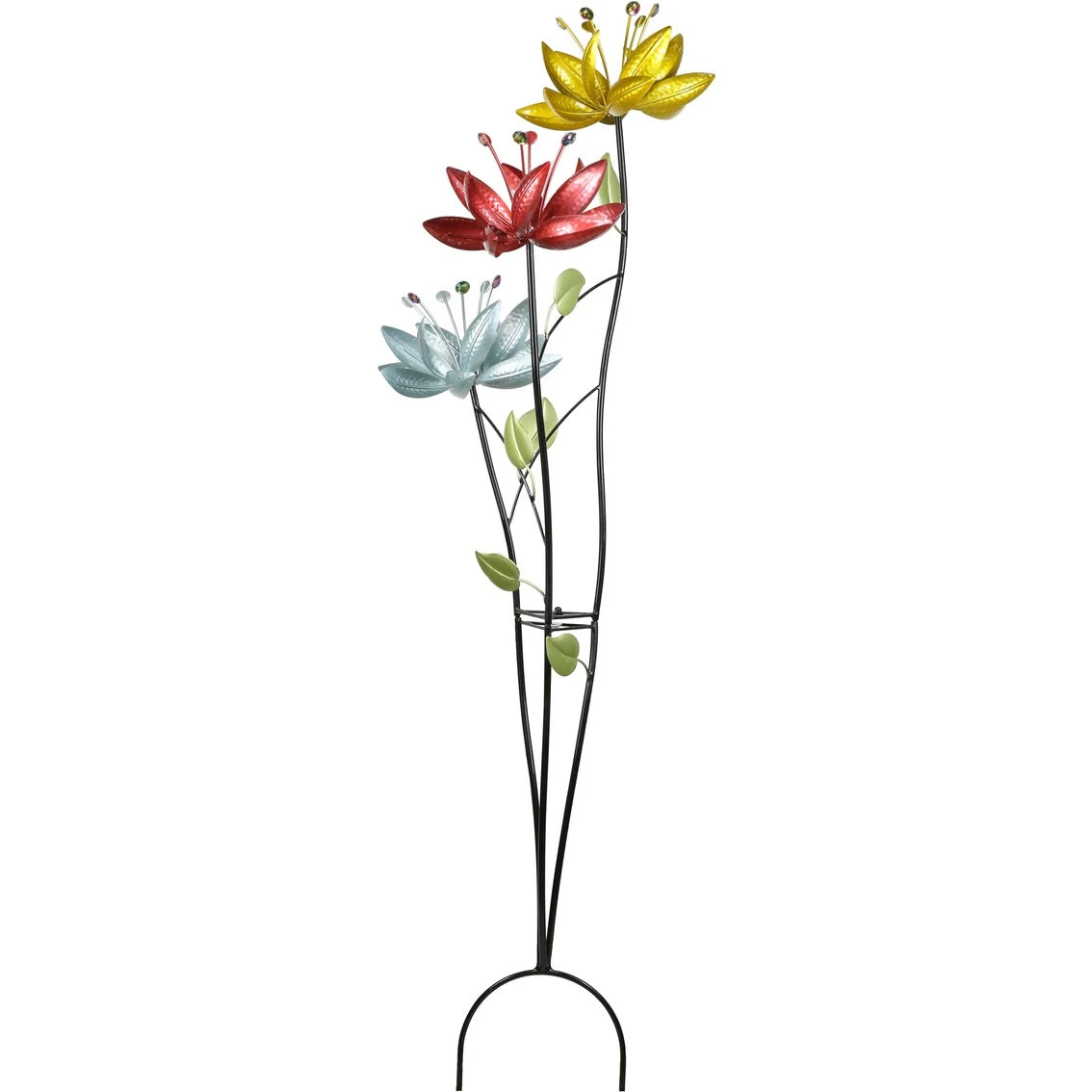 Blossoming Lily Floral Trio Spinner Metal Garden Stake 6 Blossoming Lily Floral Trio Spinner Metal Garden Stake - Image 6