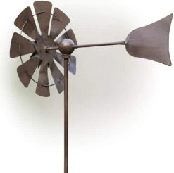 Sun Face Multi-Colored Windmill Stake -Courtyard Home Furnishings Store 998182 8