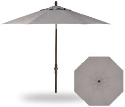 11' Collar Tilt Market Bronze Frame Boulder Canopy Umbrella