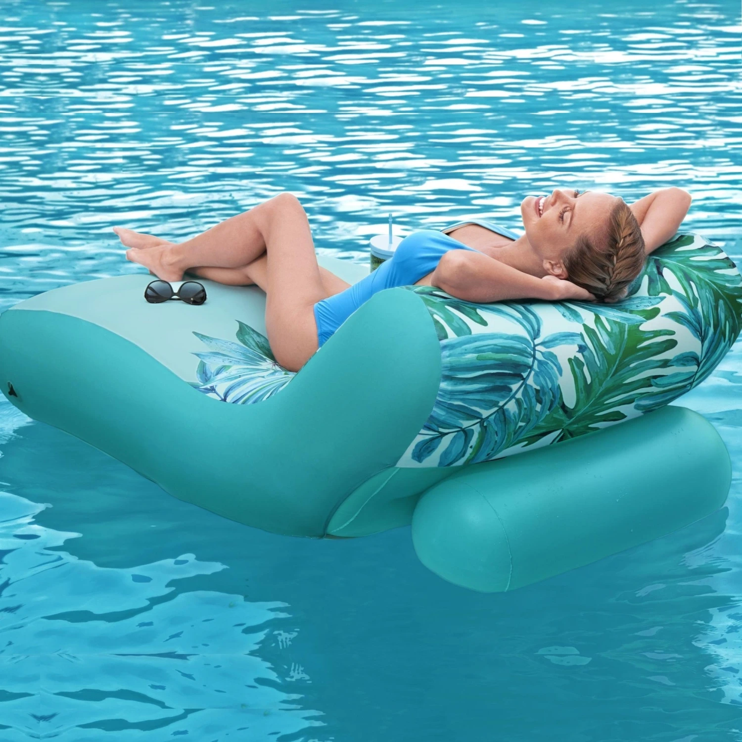 BWT H20GO! Luxury Fabric Inflatable Pool Lounge By Bestway 1 BWT H20GO! Luxury Fabric Inflatable Pool Lounge By Bestway