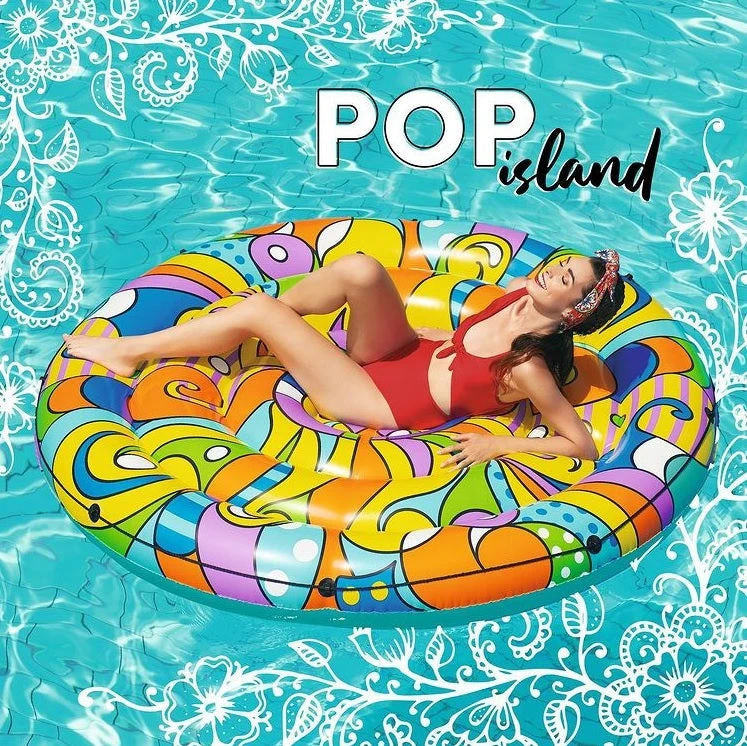 BWT H20GO! 6' POP Island Inflatable Pool Float By Bestway 3 BWT H20GO! 6' POP Island Inflatable Pool Float By Bestway - Image 3