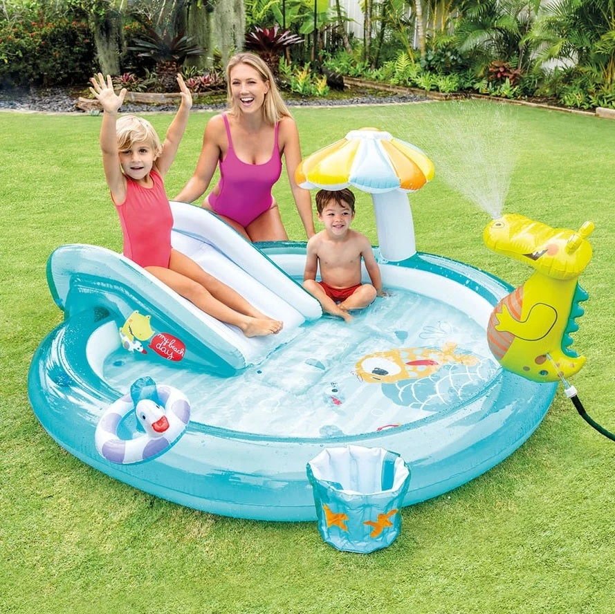 Intex Inflatable Gator Play Center With Slide