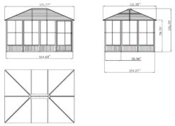 10' X 14' Ashville Hard Top Solarium By Sojag -Courtyard Home Furnishings Store Ashville