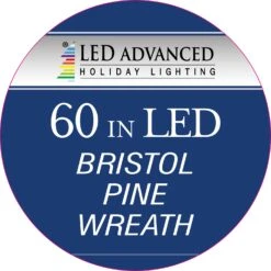 60" Bristol Pine Twinkling Pre-Lit LED Wreath 5 60" Bristol Pine Twinkling Pre-Lit LED Wreath -Courtyard Home Furnishings Store BristolWW