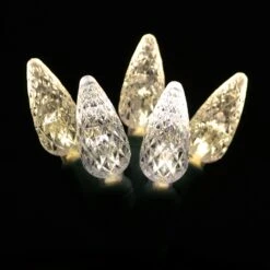 Set Of 50 Battery-Operated Extended Life C6 Lights -Courtyard Home Furnishings Store C6BO 50PVCGWW4