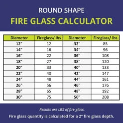 1/4" Cobalt Blue Reflective Fire Pit / Fireplace Fire Glass -Courtyard Home Furnishings Store Fireglass Calculator