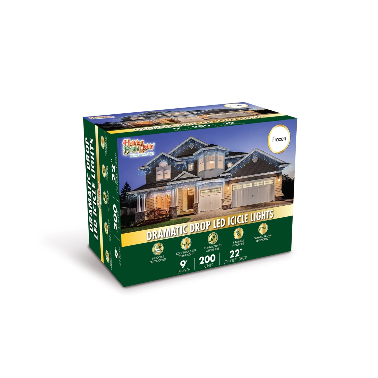 Set Of 200 Dramatic Drop LED Icicle Lights 4 Set Of 200 Dramatic Drop LED Icicle Lights - Image 4