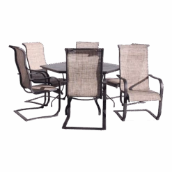 Dublin Brown Sling Spring Patio Dining Sets -Courtyard Home Furnishings Store IMG 7940