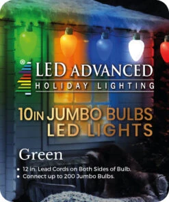 10" Jumbo LED Bulb Decoration -Courtyard Home Furnishings Store JumboBulb Green