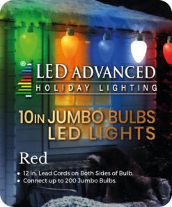 10" Jumbo LED Bulb Decoration -Courtyard Home Furnishings Store JumboBulb Red