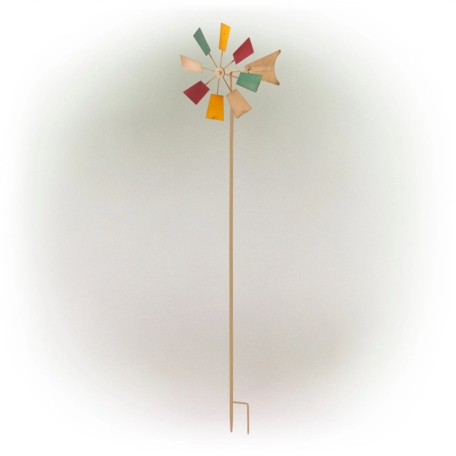 Multi-Colored Metal Windmill Spinner Stake Yard Decoration 9 Multi-Colored Metal Windmill Spinner Stake Yard Decoration - Image 9