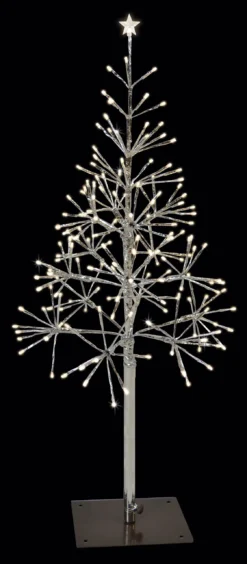 Shimmering Tree LED Silver/Warm White Twinkle -Courtyard Home Furnishings Store LBTR35SWWTW blk scaled