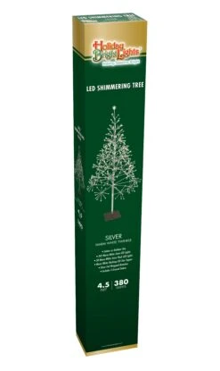 Shimmering Tree LED Silver/Warm White Twinkle -Courtyard Home Furnishings Store LBTR45SWWTW box