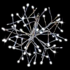 12" LED Twinkle 3D Sphere Decoration 7 12" LED Twinkle 3D Sphere Decoration -Courtyard Home Furnishings Store LED 12SHS SPWTW BLK