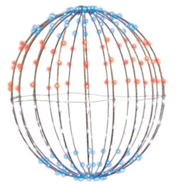 3D Foldable LED Sphere Ornament -Courtyard Home Furnishings Store LED 12SPH SRGB 4 sq