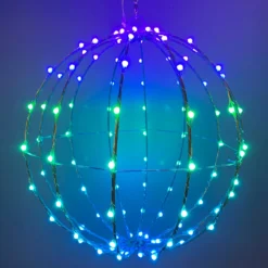 3D Foldable LED Sphere Ornament -Courtyard Home Furnishings Store LED 12SPH SRGB1 sq scaled
