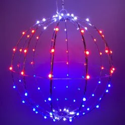 3D Foldable LED Sphere Ornament -Courtyard Home Furnishings Store LED 12SPH SRGB2 sq