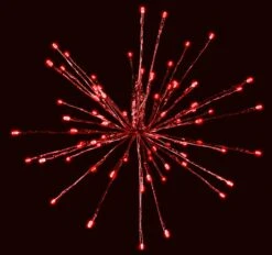 16" LED Radiant Blast 3D Cluster Wire Decor -Courtyard Home Furnishings Store LED 3D 16STTW RRD BLK