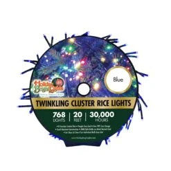 768 LED Twinkling Cluster Rice Christmas Lights On A Reel 36 768 LED Twinkling Cluster Rice Christmas Lights On A Reel -Courtyard Home Furnishings Store LED 3MCR768 GBL
