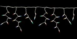 Set Of 100 Extra Bright T5 LED Icicle Lights 28 Set Of 100 Extra Bright T5 LED Icicle Lights -Courtyard Home Furnishings Store LED IC100 MU AS BLK