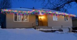 Set Of 100 Extra Bright T5 LED Icicle Lights 19 Set Of 100 Extra Bright T5 LED Icicle Lights -Courtyard Home Furnishings Store LED IC100 MU AS lifestyle