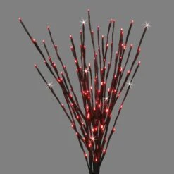 36" LED Twinkle Light Burst Twig Bush Light-Up Wire Decor 29 36" LED Twinkle Light Burst Twig Bush Light-Up Wire Decor -Courtyard Home Furnishings Store LED TWKLBRST140 RD GREY