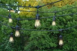 Set Of 10 Warm White LED Edison Patio Lights -Courtyard Home Furnishings Store LED VIN10 WW lifestyle
