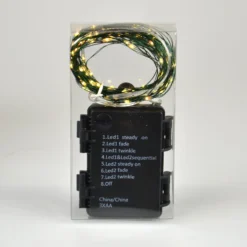 Set Of 100 Battery-Operated Color-Changing Micro LED Lights (Warm White To Multi) -Courtyard Home Furnishings Store MIC GRN 100 WWMU WW