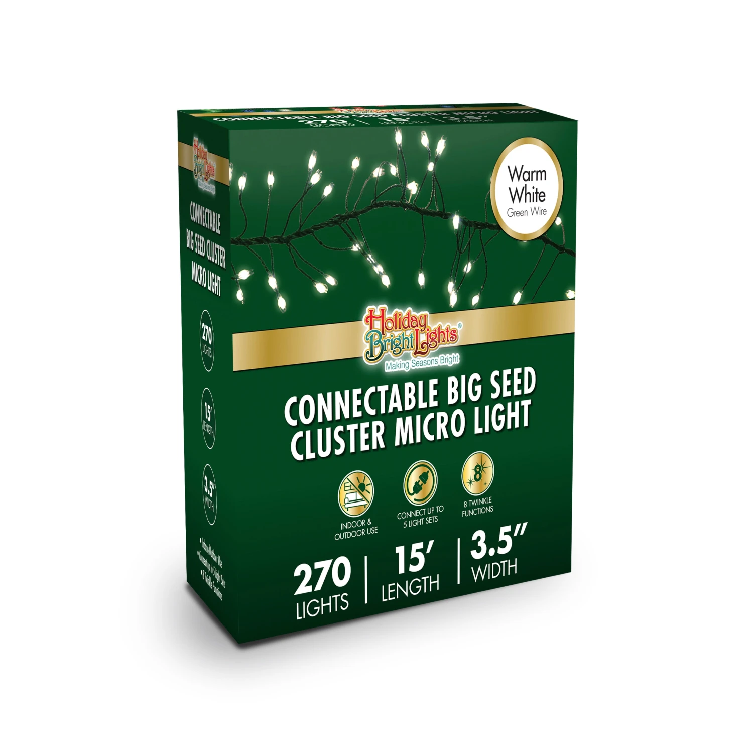 15' Connectable Big Seed Cluster Micro Lights 8 15' Connectable Big Seed Cluster Micro Lights - Image 8