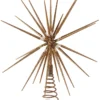 16" Champagne Gold Starburst Foldable Tree Topper