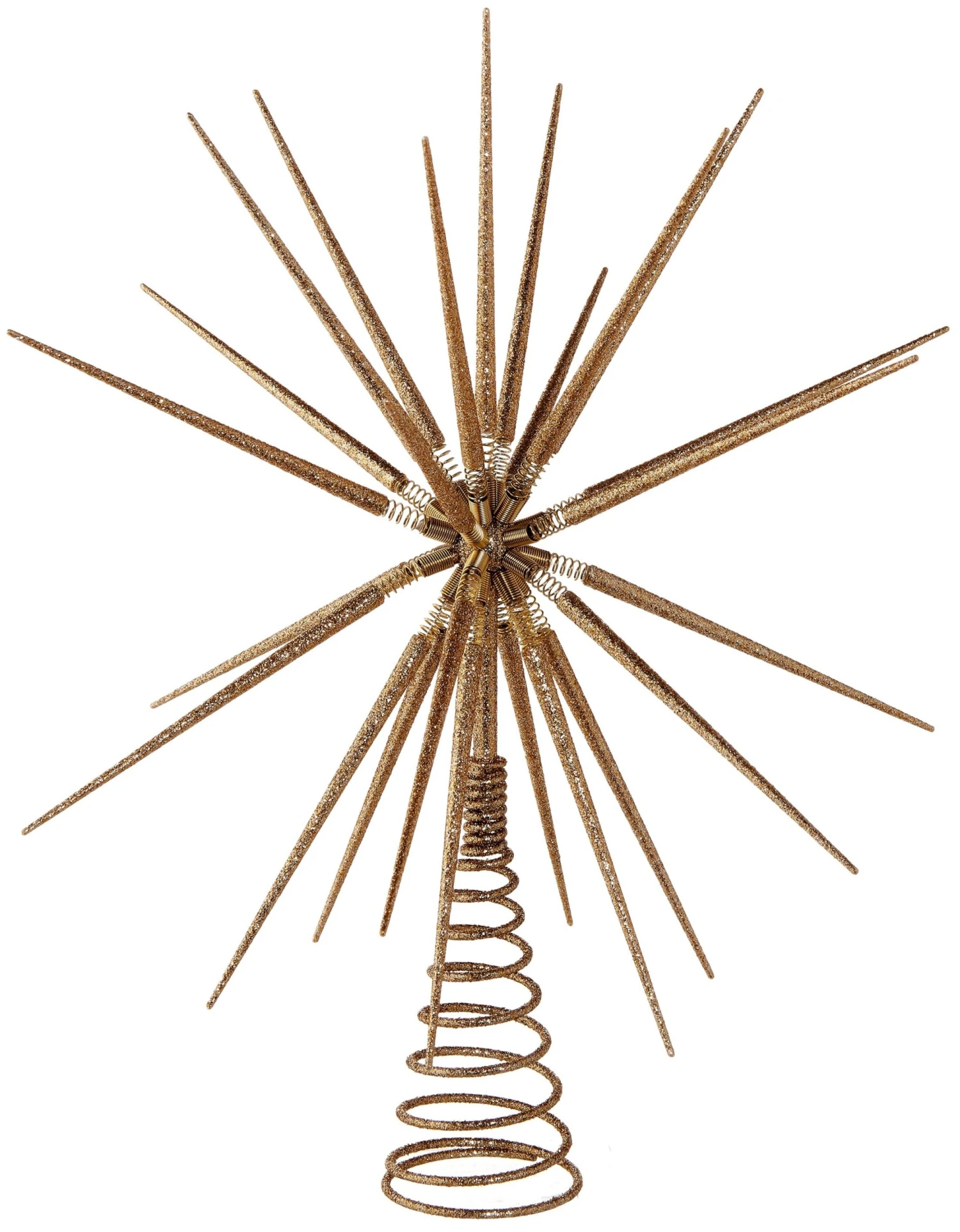16" Champagne Gold Starburst Foldable Tree Topper 1 16" Champagne Gold Starburst Foldable Tree Topper