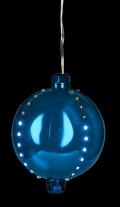 4" Round LED Snowfall Hanging Ornament Decoration 19 4" Round LED Snowfall Hanging Ornament Decoration -Courtyard Home Furnishings Store ORN4 BBL