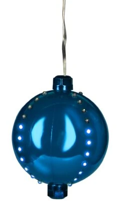 4" Round LED Snowfall Hanging Ornament Decoration 23 4" Round LED Snowfall Hanging Ornament Decoration -Courtyard Home Furnishings Store ORN4 BBL wht