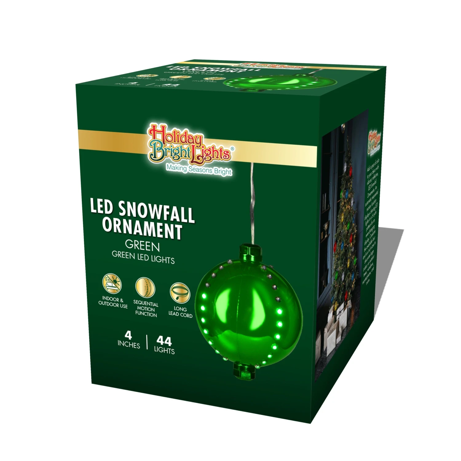 4" Round LED Snowfall Hanging Ornament Decoration 15 4" Round LED Snowfall Hanging Ornament Decoration - Image 15