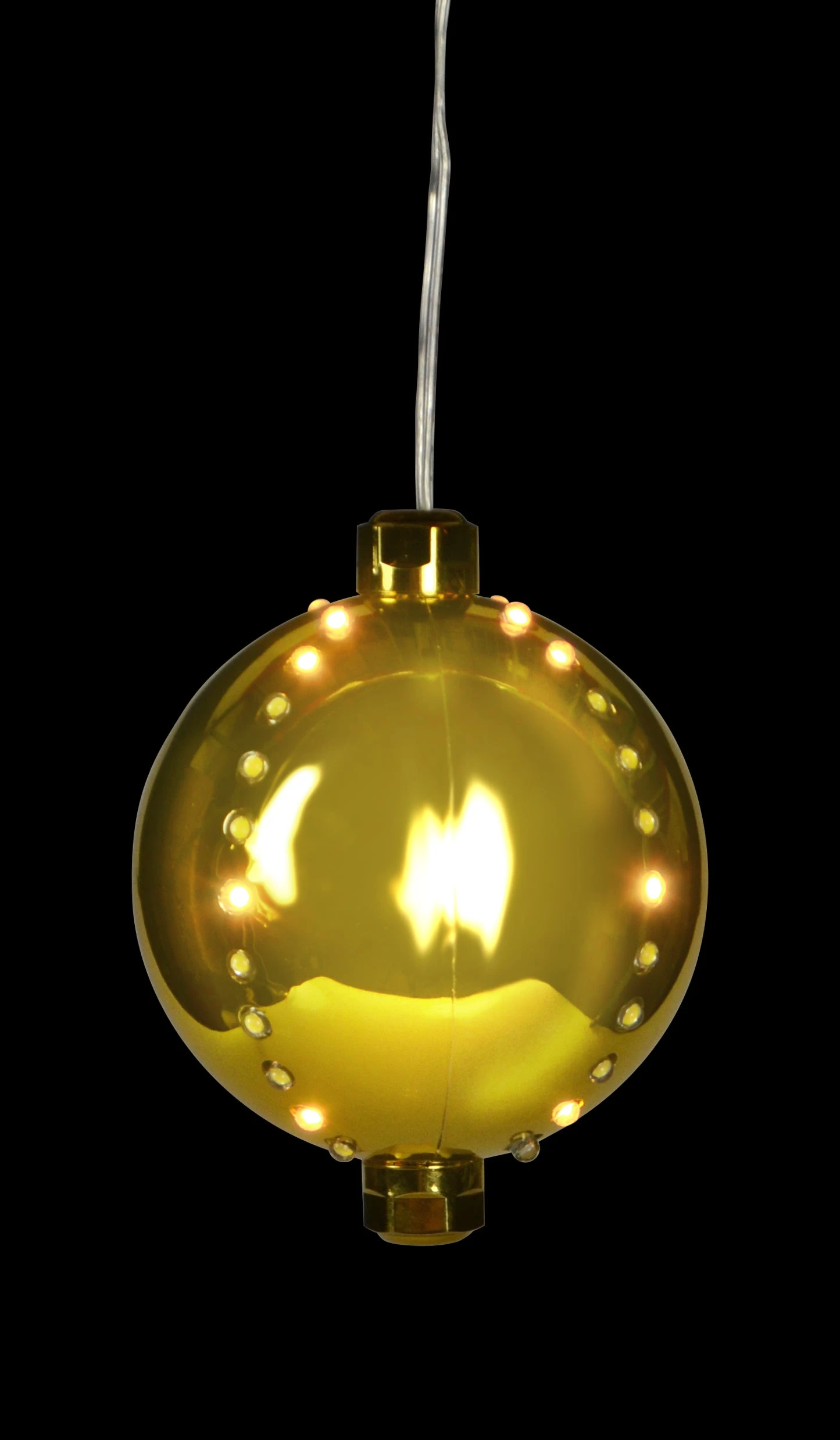 4" Round LED Snowfall Hanging Ornament Decoration 2 4" Round LED Snowfall Hanging Ornament Decoration - Image 2