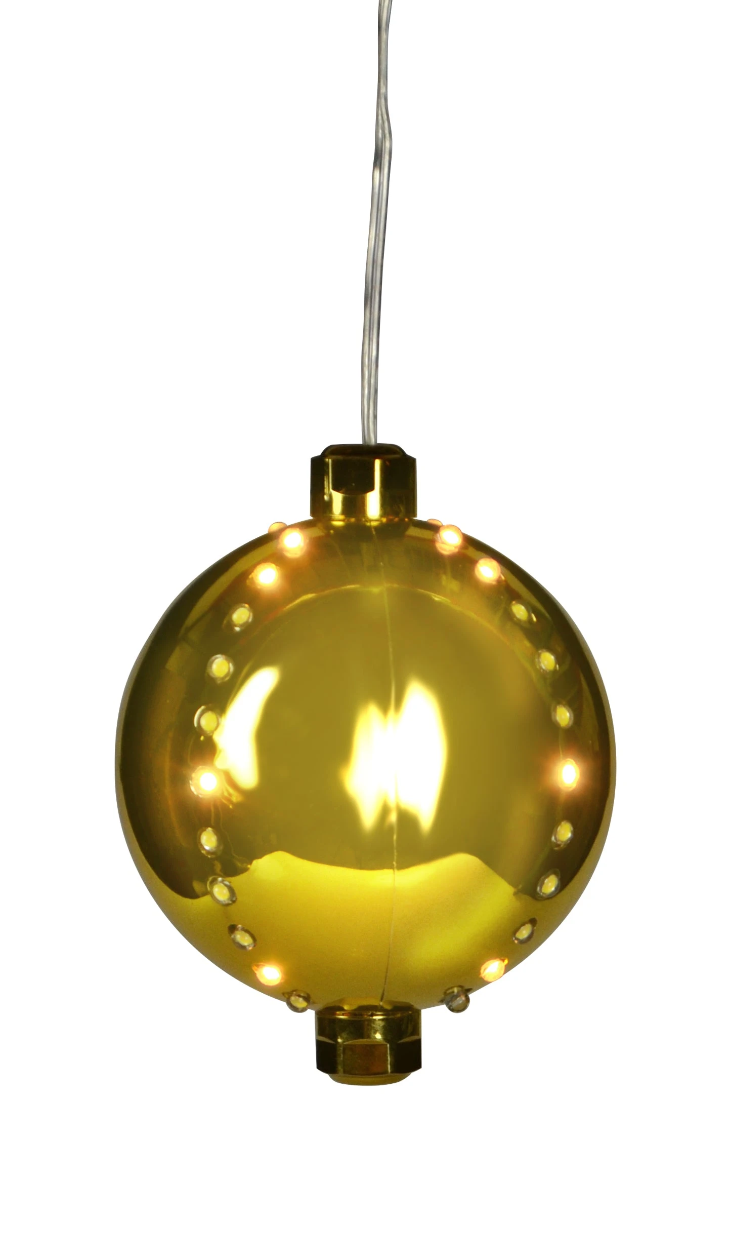 4" Round LED Snowfall Hanging Ornament Decoration 5 4" Round LED Snowfall Hanging Ornament Decoration - Image 5