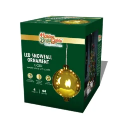 4" Round LED Snowfall Hanging Ornament Decoration -Courtyard Home Furnishings Store ORN4 GWW BOX scaled