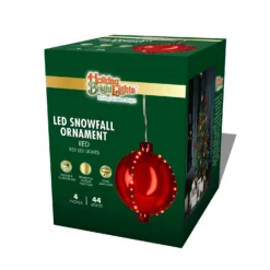 4" Round LED Snowfall Hanging Ornament Decoration -Courtyard Home Furnishings Store ORN4 RRD BOX scaled