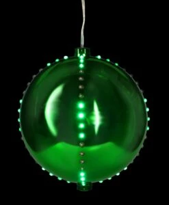 6" Round LED Snowfall Hanging Ornament Decoration -Courtyard Home Furnishings Store ORN6 GGR