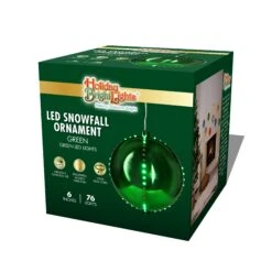 6" Round LED Snowfall Hanging Ornament Decoration -Courtyard Home Furnishings Store ORN6 GGR BOX