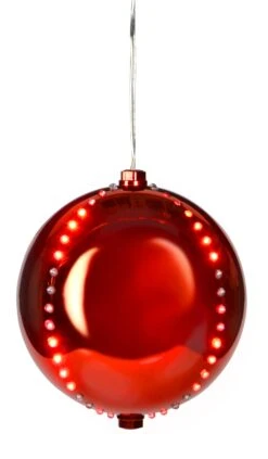 6" Round LED Snowfall Hanging Ornament Decoration -Courtyard Home Furnishings Store ORN6 RRD 2